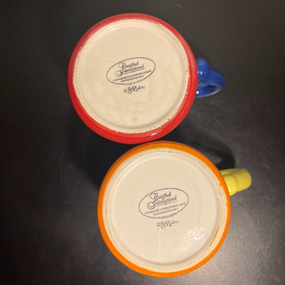 Set of 2 Sue Zipkin CERTIFIED INTERNATIONAL Colorful Whimsical Ceramic Mugs - Picture 11 of 12